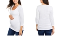 A Pea in the Pod Luxe Side Ruched 3/4 Sleeve Maternity T Shirt